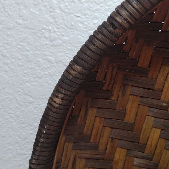 native round woven bowl 16" - Picture 5 of 7